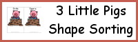Three Little Pigs Shape Sorting