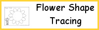 Flower Shape Tracing Printable