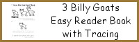 3 Billy Goats Tracing Easy Reader Book