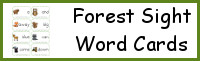 Forest Theme Sight Words Cards