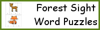 Forest Sight Word Puzzles