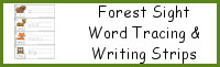 Forest Sight Words Writing & Tracing Strips