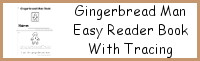 Gingerbread Man Easy Reader Book with Tracing