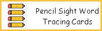 Pencil Sight Word Cards