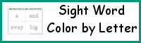 Sight Word Color by Letter