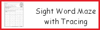 Sight Word Mazes With Tracing