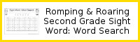 Romping & Roaring Second Grade Sight Words: Word Search