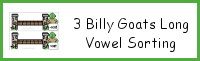 Three Billy Goat Gruff Long Vowel Sorting Printable