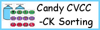 Candy CVCC -CK Word Sorting