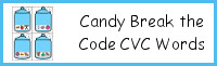 Candy Break the Code CVC Word Cards