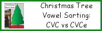 Christmas Tree Vowel Sorting: CVC vs CVCe