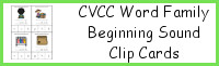 CVCC Word Family Beginning Sound Clip Cards