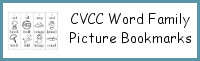 CVCC Word Family Picture Bookmarks
