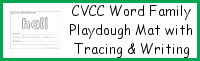 CVCC Word Family Playdough Mats with Tracing & Writing