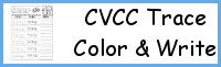 CVCC Word Family Trace Color and Write