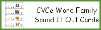 CVCe Word Family Sound It Out Cards