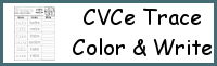 CVCe Word Family: Trace, Color, and Write