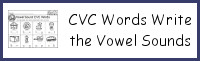 CVC Word Write the Vowel Sound