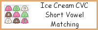 Ice Cream CVC Short Vowel Matching