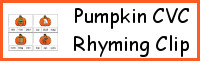 Pumpkin CVC Rhyming Clip Cards