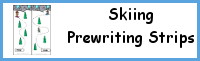 Skiing Prewriting Strips