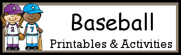 Baseball Printables and Activities